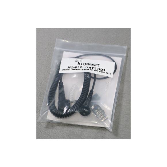 Impact M1-PLO 1-Wire Listen-Only Surveillance Earpiece Kit for Motorola 2-Pin - Picture 7 of 13